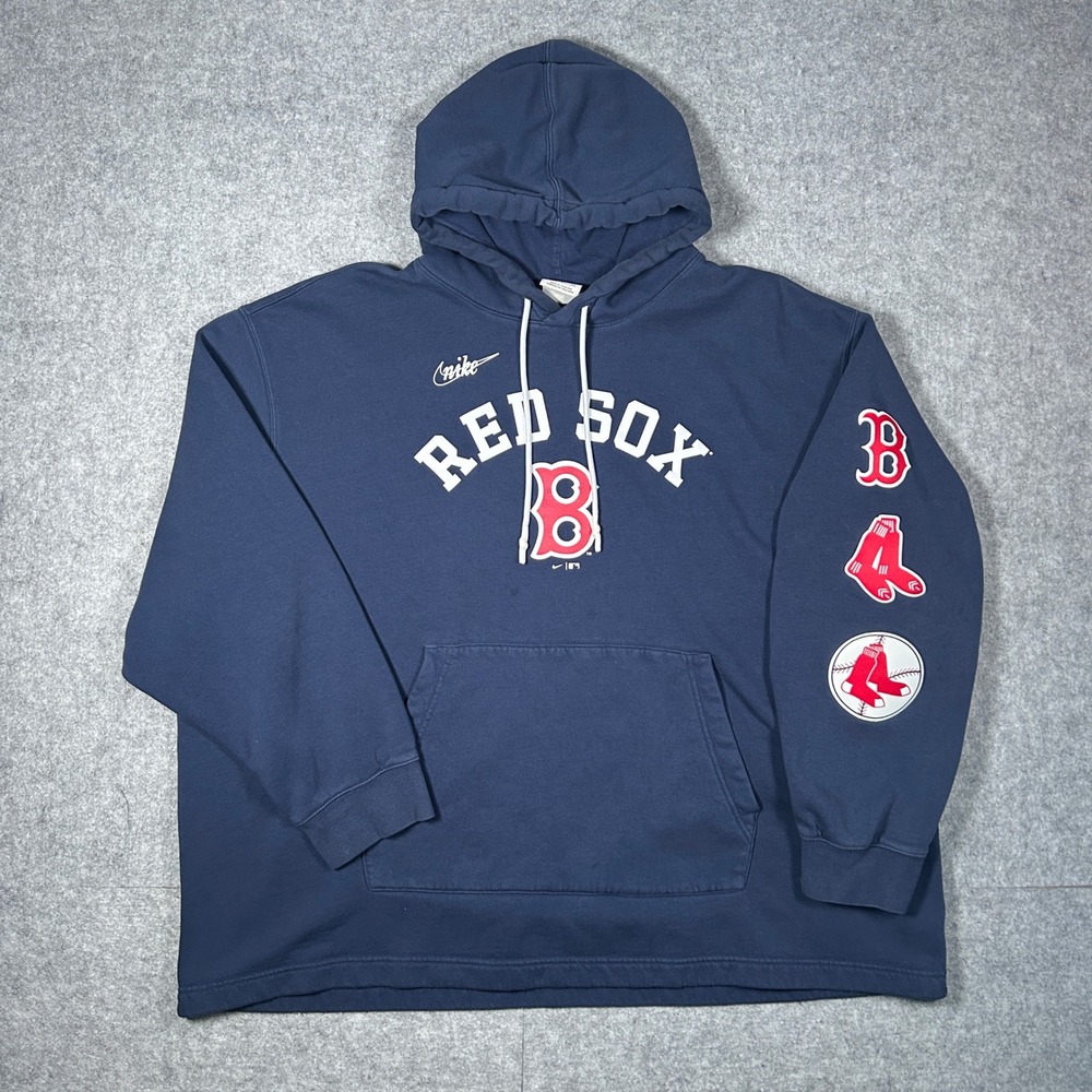 Nike Boston Red Sox pullover hoodie mens 3XL navy blue MLB baseball sweatshirt